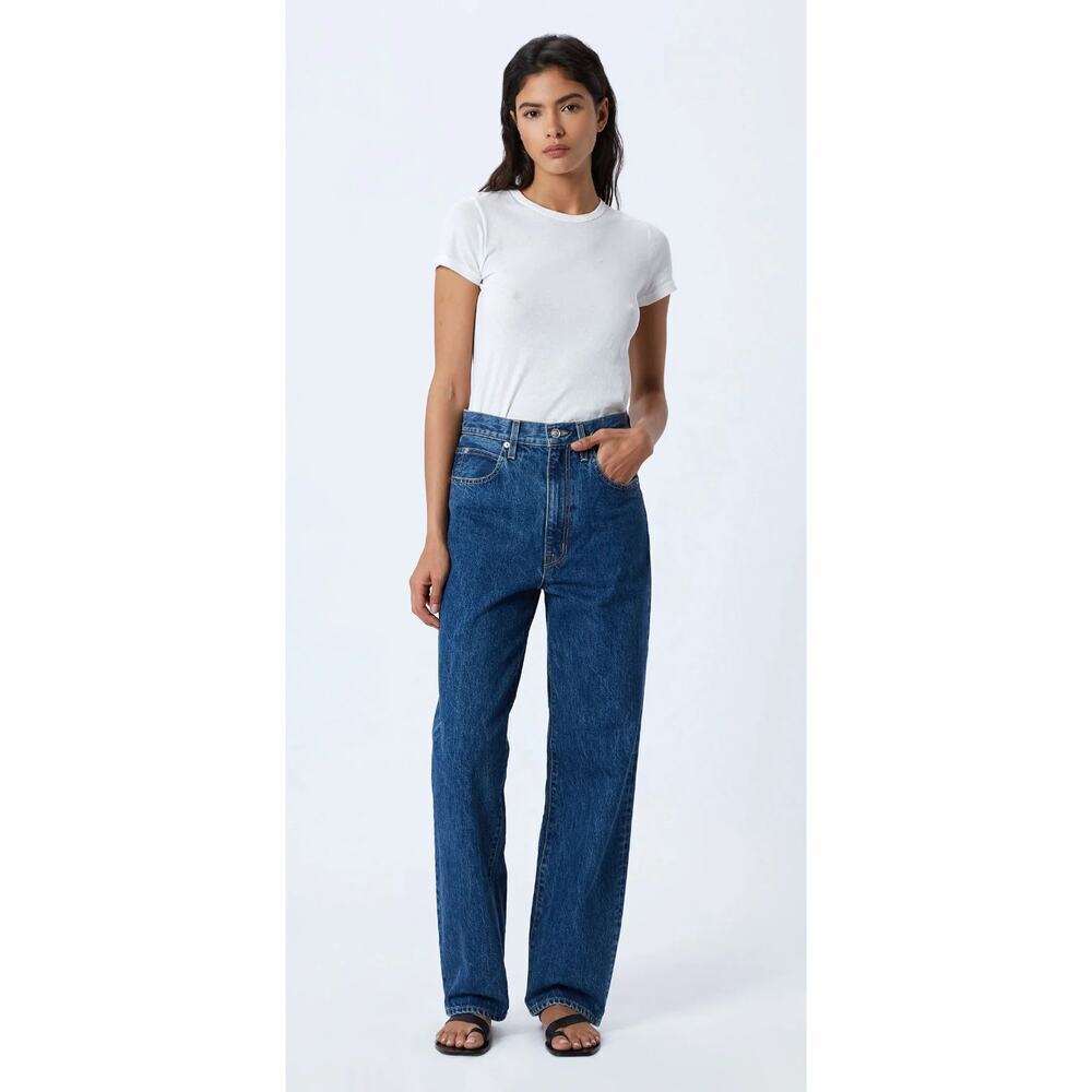 SLVRLAKE Koko High Rise Relaxed Jean in Claremont Straight Leg 27 NWT